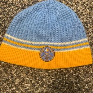 NBA Denver Nuggets Blue and Yellow Knit Beanie